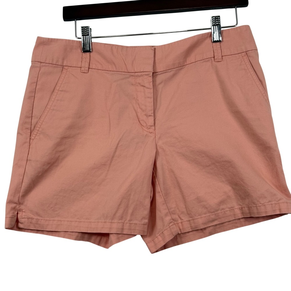 Loft Outlet Womens 6 Chino Shorts Coral Pink 5.5" Inseam Cotton Coastal Preppy